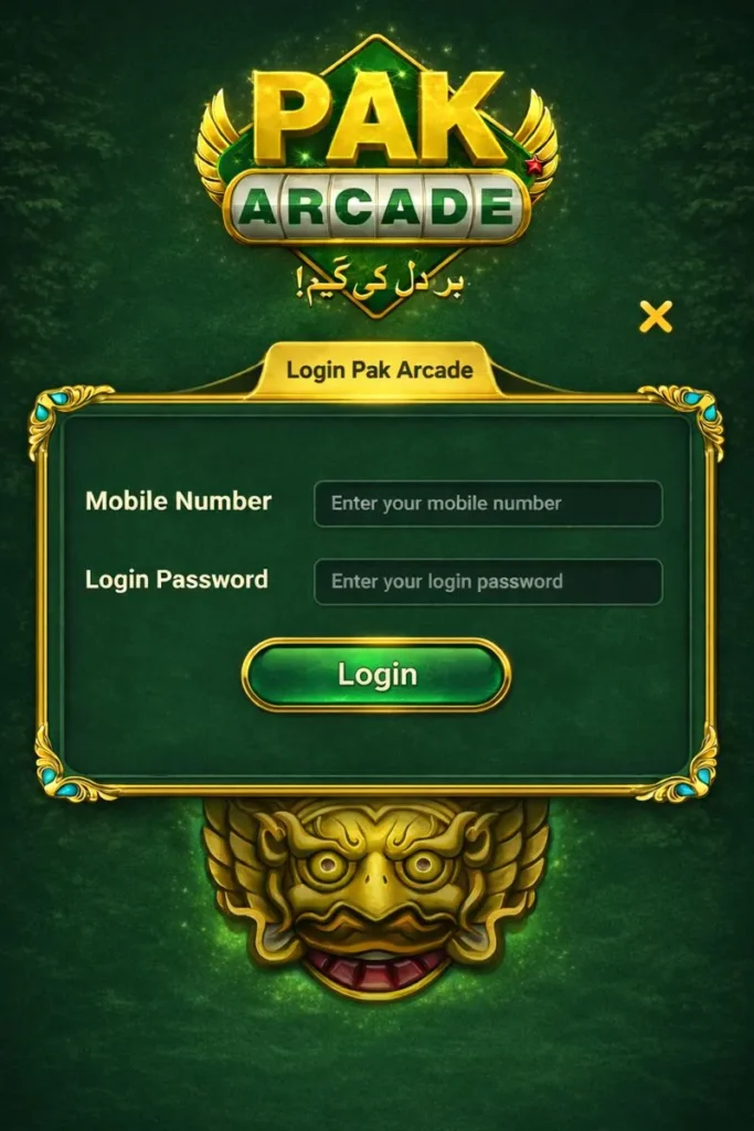 Login Pak Arcade App